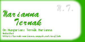 marianna ternak business card